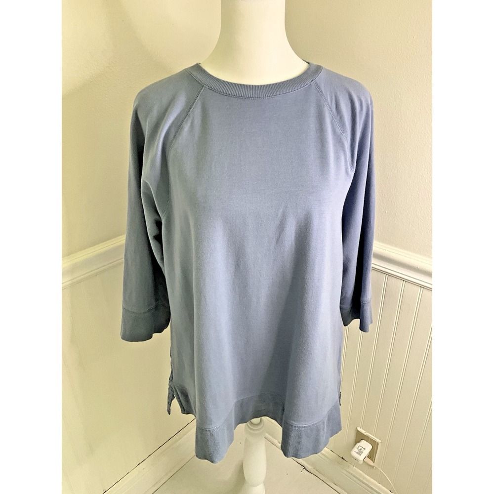 Matilda Jane In The Moment Womens Blue 3/4‎ Sleeve Eyelet Blouse Women Size M